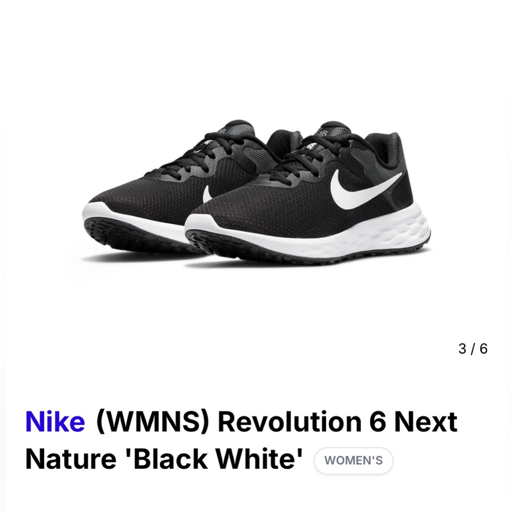 Nike (WMNS) Revolution 6 Next
Nature 'Black White'